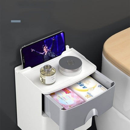 Multifunction Toilet Paper Holder Waterproof Toilet Tissue Storage Box