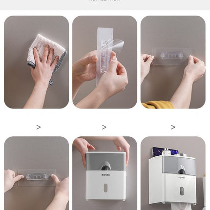 Multifunction Toilet Paper Holder Waterproof Toilet Tissue Storage Box