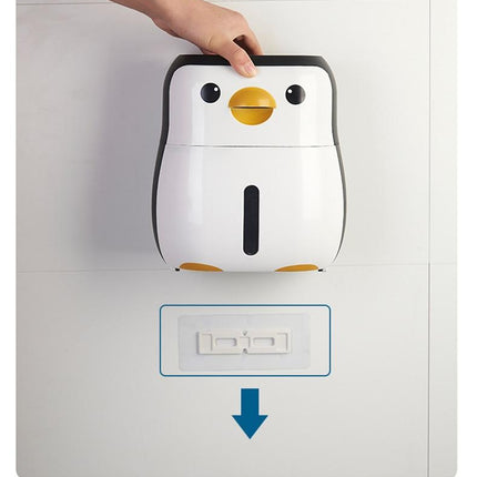 Creative Penguin Toilet Roll Paper Holder Waterproof Wall Mounted