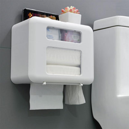 Multifunction Toilet Paper Holder Waterproof Dust-proof Paper Towel
