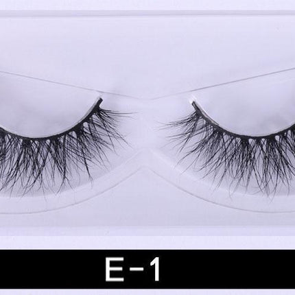 1Pair 3D Mink Eyelashes Natural Wispy Fluffy Dramatic Volume Mink