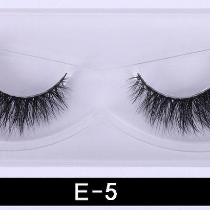 1Pair 3D Mink Eyelashes Natural Wispy Fluffy Dramatic Volume Mink
