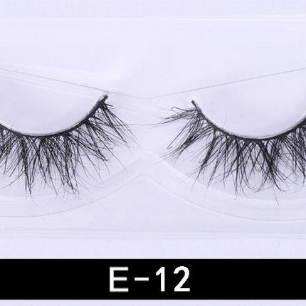 1Pair 3D Mink Eyelashes Natural Wispy Fluffy Dramatic Volume Mink