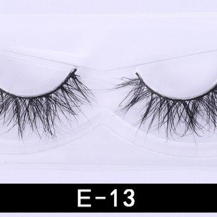 1Pair 3D Mink Eyelashes Natural Wispy Fluffy Dramatic Volume Mink