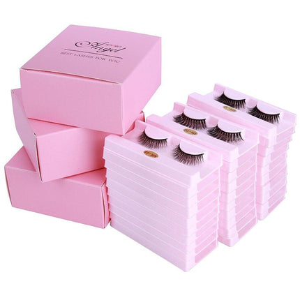 30 Pairs Wholesale 3D Mink Lashes Eyelash Makeup Brush Natural Soft