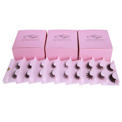 30 Pairs Wholesale 3D Mink Lashes Eyelash Makeup Brush Natural Soft