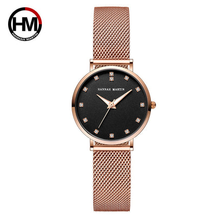 Quartz Movement High Quality Ladies Watches Stainless Steel Mesh Strap