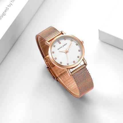 Quartz Movement High Quality Ladies Watches Stainless Steel Mesh Strap