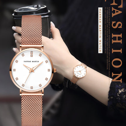 Quartz Movement High Quality Ladies Watches Stainless Steel Mesh Strap