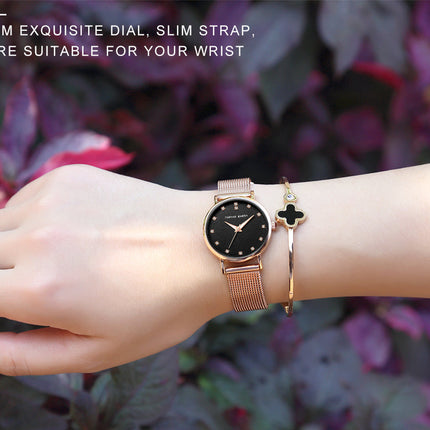 Quartz Movement High Quality Ladies Watches Stainless Steel Mesh Strap