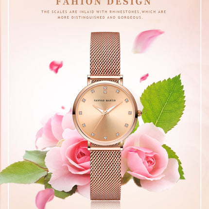 Quartz Movement High Quality Ladies Watches Stainless Steel Mesh Strap