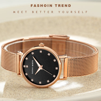 Quartz Movement High Quality Ladies Watches Stainless Steel Mesh Strap