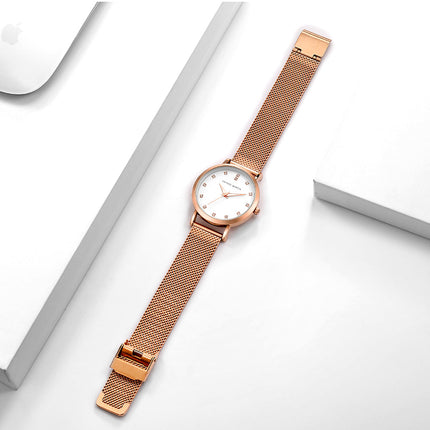Quartz Movement High Quality Ladies Watches Stainless Steel Mesh Strap