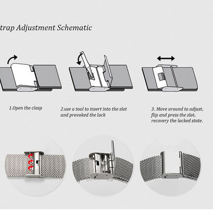 Quartz Movement High Quality Ladies Watches Stainless Steel Mesh Strap
