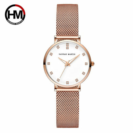 Quartz Movement High Quality Ladies Watches Stainless Steel Mesh Strap