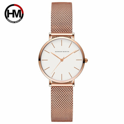 Quartz Movement High Quality Ladies Watches Stainless Steel Mesh Strap