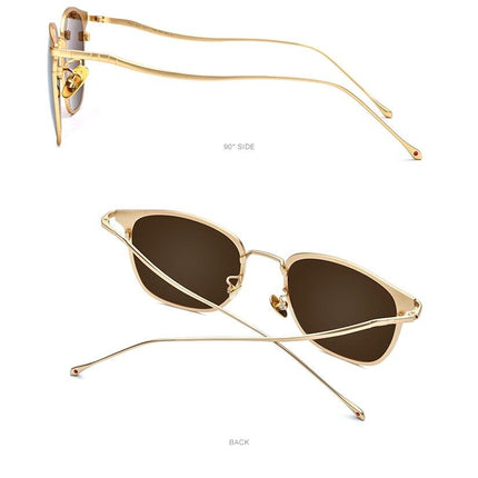 Pure Titanium Sunglasses Men New Fashion Retro Vintage Square High