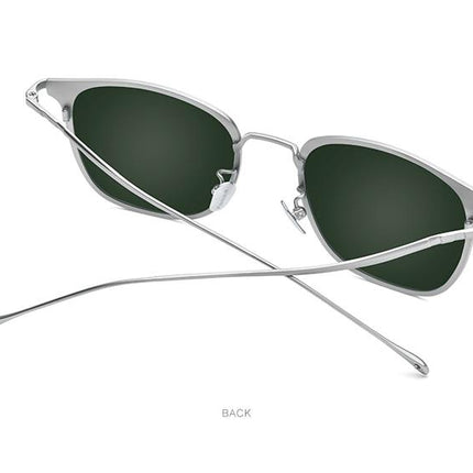 Pure Titanium Sunglasses Men New Fashion Retro Vintage Square High