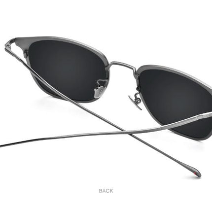 Pure Titanium Sunglasses Men New Fashion Retro Vintage Square High