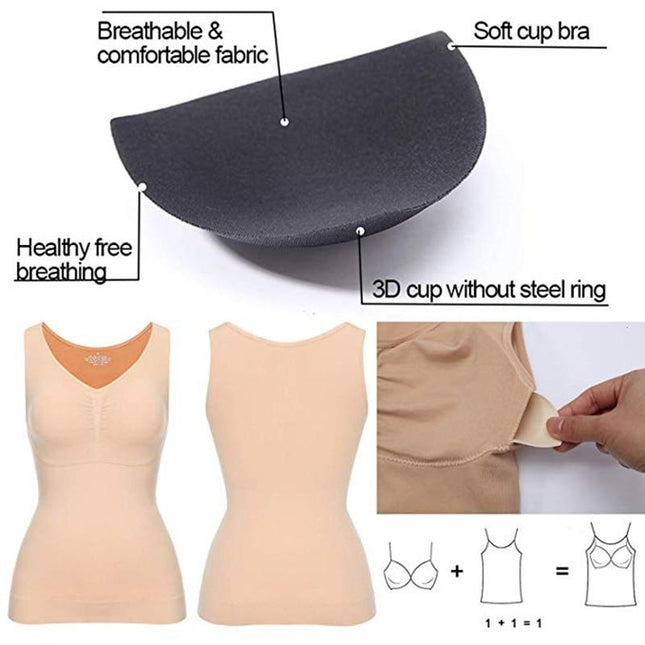 Tank Tops for Women with Built in Bra Shelf Bra Casual Wide Strap