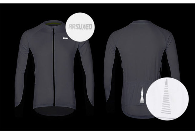Men Long Sleeve Cycling Jersey Quick Dry Bicycle Shirts  Mountain Bike