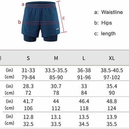 Men Running Shorts 2 in 1 Sports Shorts Quick Dry Active Training