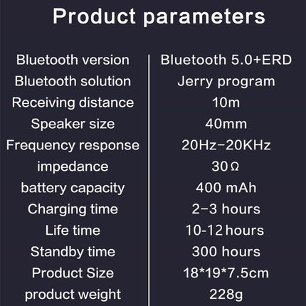 Dragon Wireless Bluetooth 5.0 Gaming Headset with TF card slot