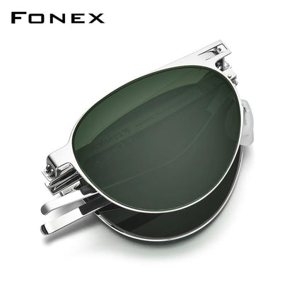 Polarized Sunglasses Men Portable Folding Pilot Sun Glasses for Man