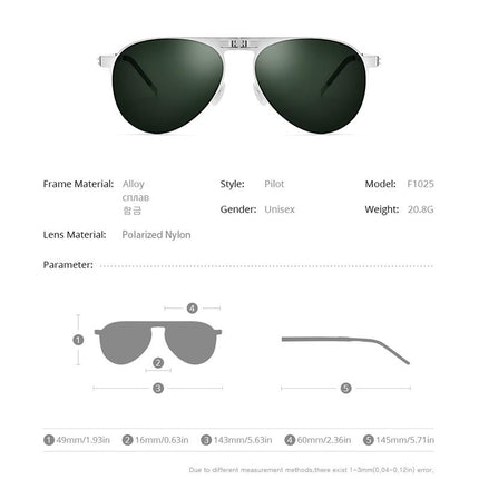 Polarized Sunglasses Men Portable Folding Pilot Sun Glasses for Man