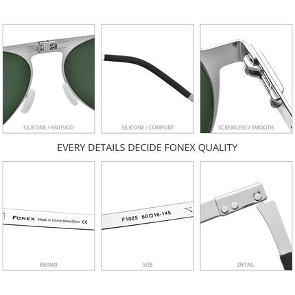Polarized Sunglasses Men Portable Folding Pilot Sun Glasses for Man