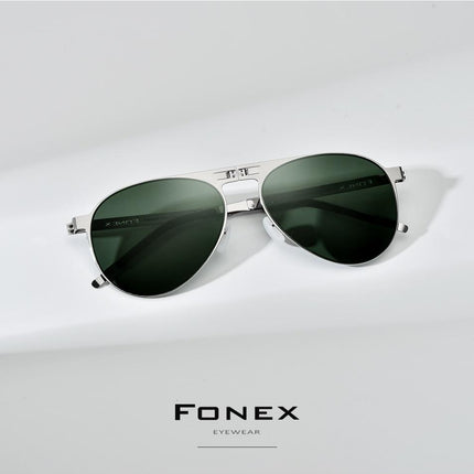 Polarized Sunglasses Men Portable Folding Pilot Sun Glasses for Man