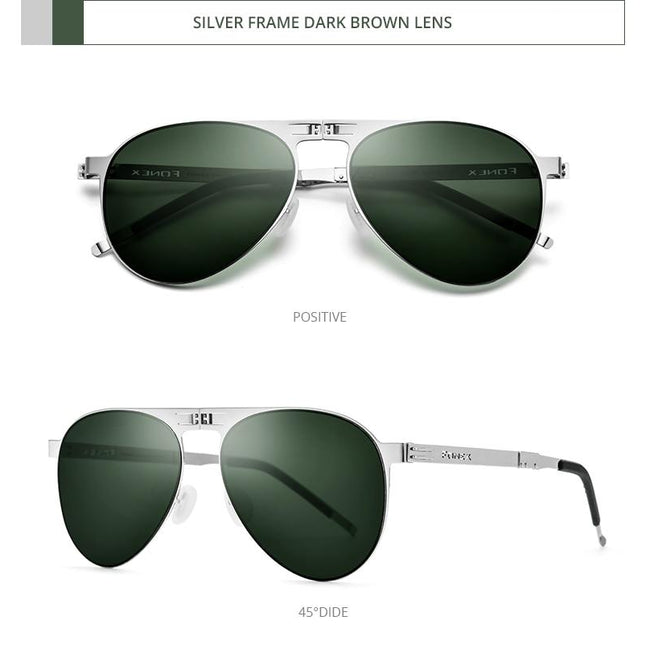 Polarized Sunglasses Men Portable Folding Pilot Sun Glasses for Man