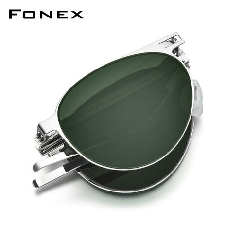 Polarized Sunglasses Men Portable Folding Pilot Sun Glasses for Man