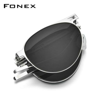 Polarized Sunglasses Men Portable Folding Pilot Sun Glasses for Man