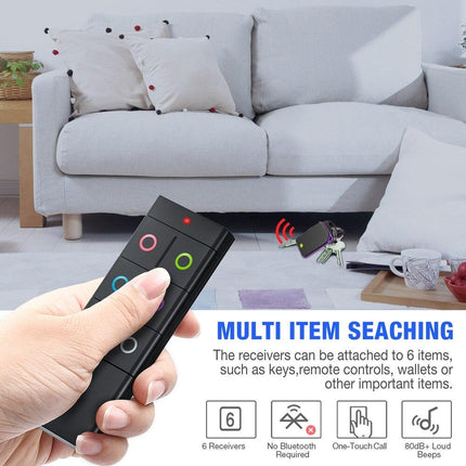 6 in 1 Wireless Key Finder Locator with 6 Receivers Remote Control
