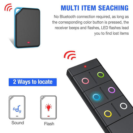 6 in 1 Wireless Key Finder Locator with 6 Receivers Remote Control