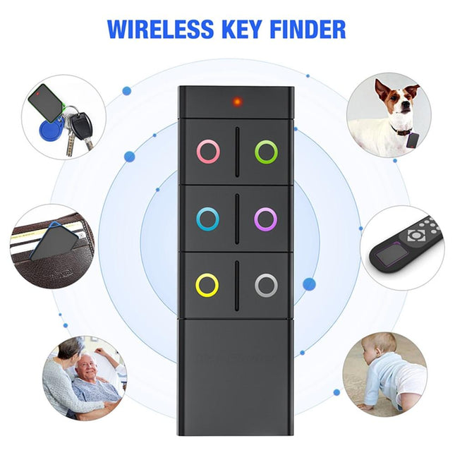 6 in 1 Wireless Key Finder Locator with 6 Receivers Remote Control