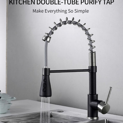 Kitchen Faucets Brush Brass Faucets for Kitchen Sink  Single Lever