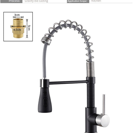 Kitchen Faucets Brush Brass Faucets for Kitchen Sink  Single Lever