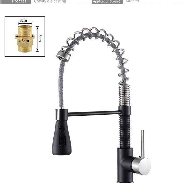 Kitchen Faucets Brush Brass Faucets for Kitchen Sink  Single Lever