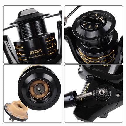 Sipnning fishing reels XENOS III HP metal spool Saltwater Wheel 6+1BB