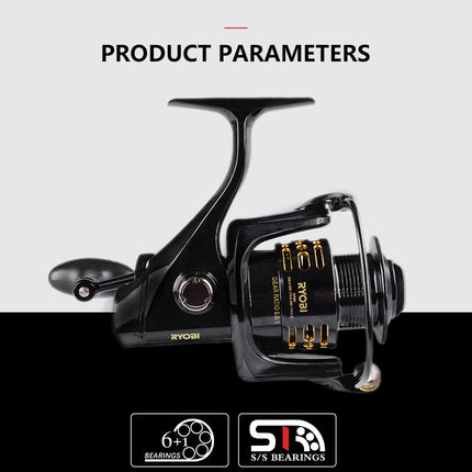 Sipnning fishing reels XENOS III HP metal spool Saltwater Wheel 6+1BB