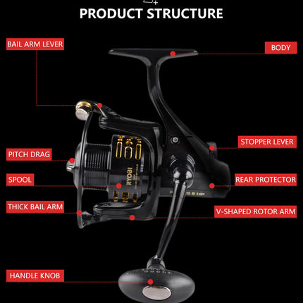 Sipnning fishing reels XENOS III HP metal spool Saltwater Wheel 6+1BB