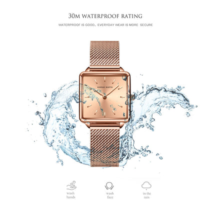 Genuine Leather Strap Japan Quartz Movement Women Simple Design Top