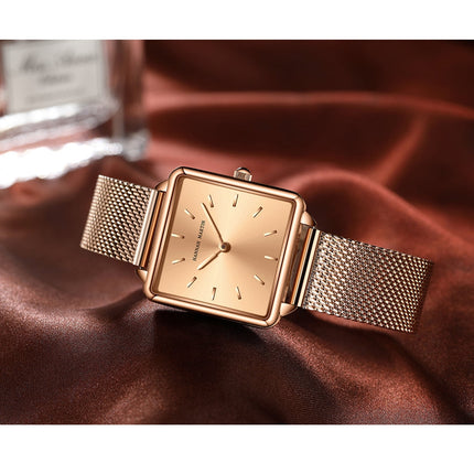 Genuine Leather Strap Japan Quartz Movement Women Simple Design Top