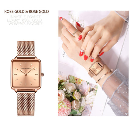 Genuine Leather Strap Japan Quartz Movement Women Simple Design Top