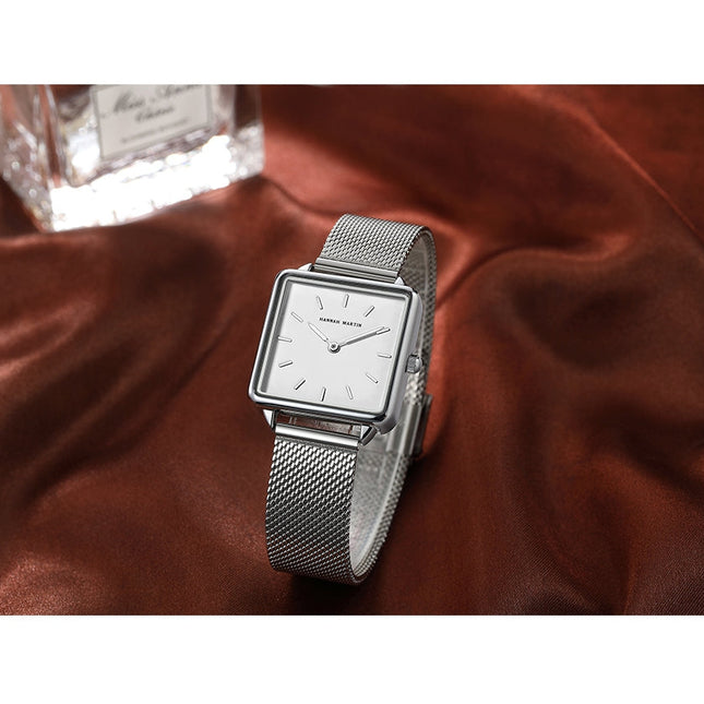 Genuine Leather Strap Japan Quartz Movement Women Simple Design Top