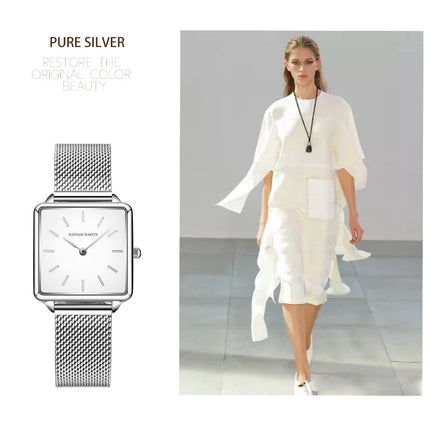 Genuine Leather Strap Japan Quartz Movement Women Simple Design Top