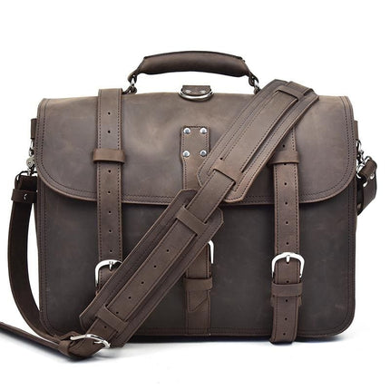 The Gustav Messenger Bag | Large Capacity Vintage Leather Messenger