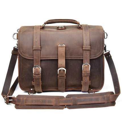 The Gustav Messenger Bag | Large Capacity Vintage Leather Messenger
